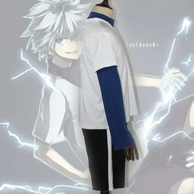 ハンター ハンターキルアzoldyckコスプレ衣装白かつらハロウィンクリスマスパーティーコスプレスーツシャツのための男性女性 アニメ コスチューム Aliexpress
