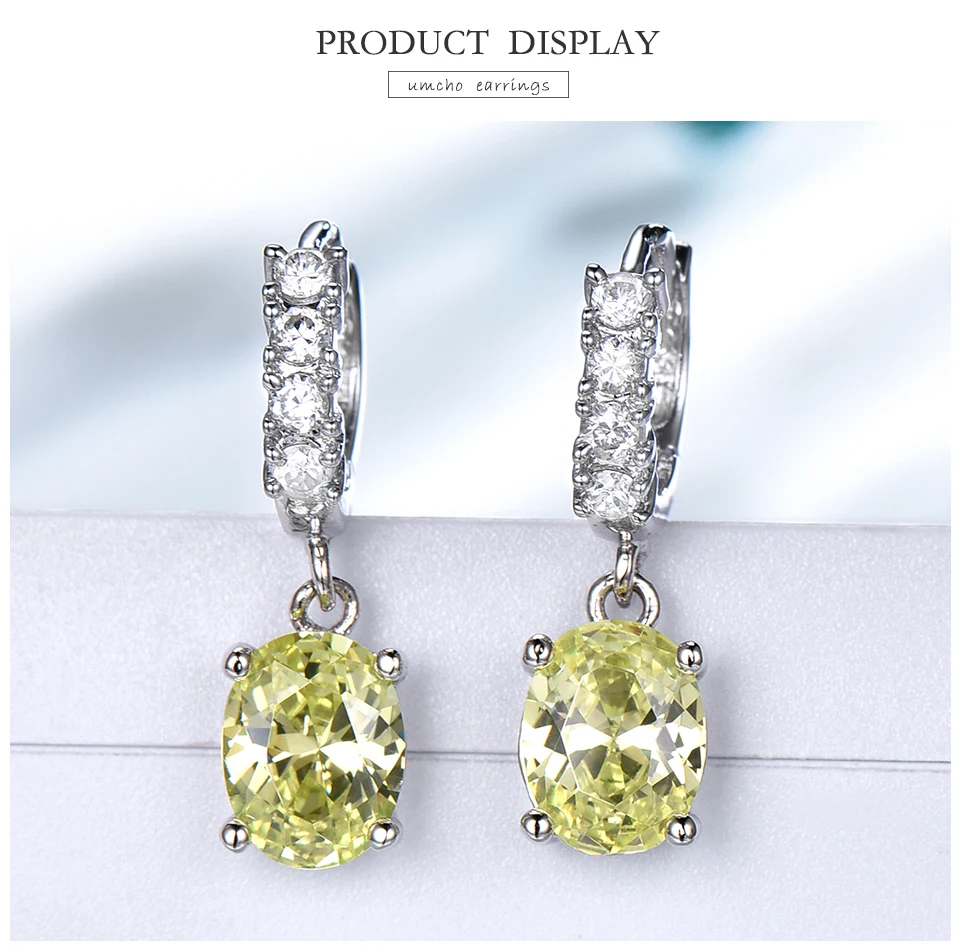 UMCHO Apple Green 925 sterling silver earring for women EUJ093Z-1 -pc (3)