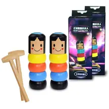 1 Набор, Небьющийся деревянный человек Дарума, волшебная игрушка, фокусы, магический реквизит, комедия, ментализм, забавная игрушка, аксессуар