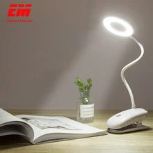 USB Aufladbare Led Schreibtisch Lampe Flexible Touch Dimmen Tisch Lampe Clip Auf Lampe Für Buch Bett und Computer 3 Farbe modi ZZD0019