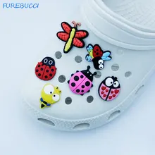 Jolie série d'insecte en PVC, chaussures Glamour pour garçons et femmes, breloques de décoration, accessoires, nouvelle collection, vente unique