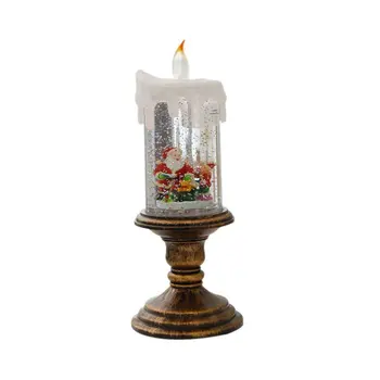

Christmas Candlestick Lamp LED Christmas Candle Decoration Santa Claus Christmas Table Ornaments Night Light
