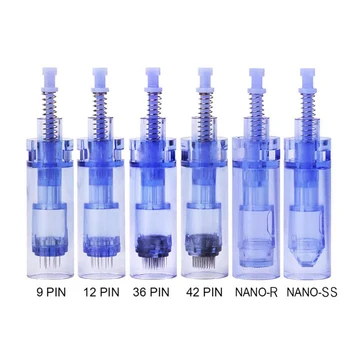 

100pcs/lot bayonet 9/12/36/42pin nano needle cartridges for derma pen Ultima A1 tattoo needle tips replacement