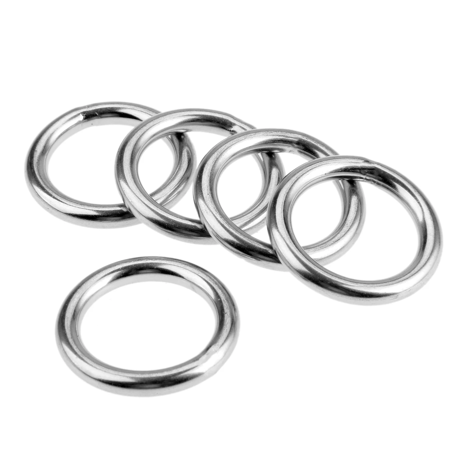 6 x 30 mm 5 шт. 20-60 мм Диаметр. Не ржавеет морской класс 316 нержавеющая сталь уплотнительное кольцо Дайвинг гамак Йога Висячие круглые кольца лодки Аксессуары - Цвет: 6 x 30 mm
