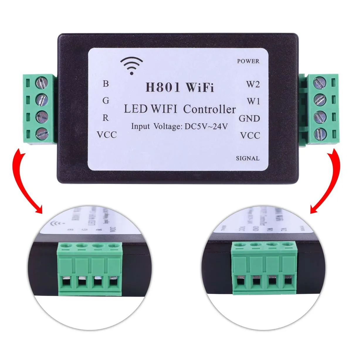 DIY LED U-Home H801WiFi Smart Phone Mobile Phone RGBW LED WiFi Controller Dimmer for RGB/RGBW LED Strip Light or LED Driver IC