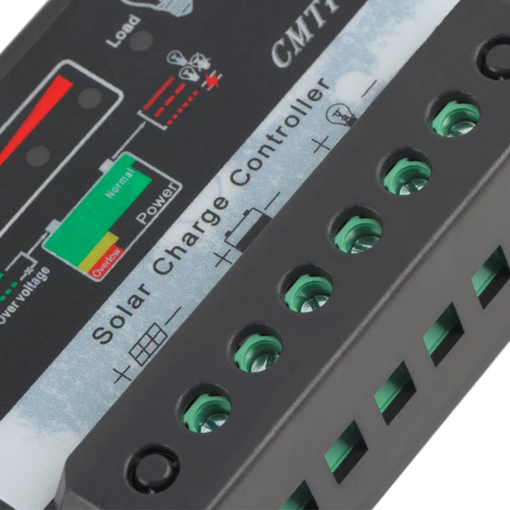 30A 12 V/24 V Профессиональный светодиодный экран PWM солнечная панель регулятор заряда батареи CMTP02-30A черный