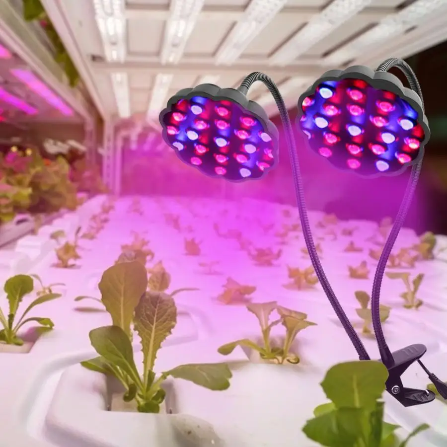 

Full Spectrum 20W LED Dimmable Bendable Dual Head Clip Light Plant Grow Lamp Intelligent Timing LED Plant Grow Light