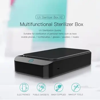 

Bakeey X2 UV Multifunction Disinfection Box Portable Wireless Charger Bacteria Prevention Smart Phone Face Mask Sterilizer Tool