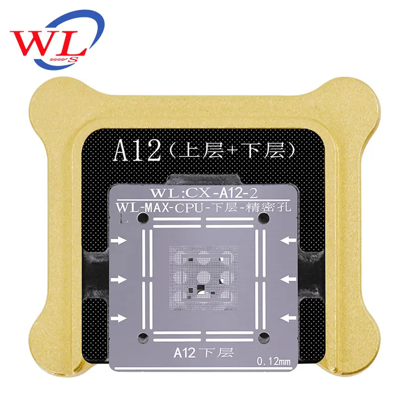 WL Official Store For iPhone A11 A12 Baseband CPU NAND BGA Reballing Tin Net Stencils With Magnetic Base Positioning Fixture | Мобильные