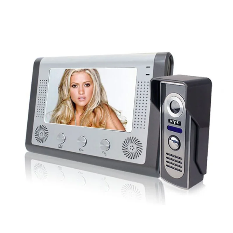 

7 Inch Screen Video Door Doorbell Intercom Kit 1-camera 1-monitor with IR Night Vision Home Security System