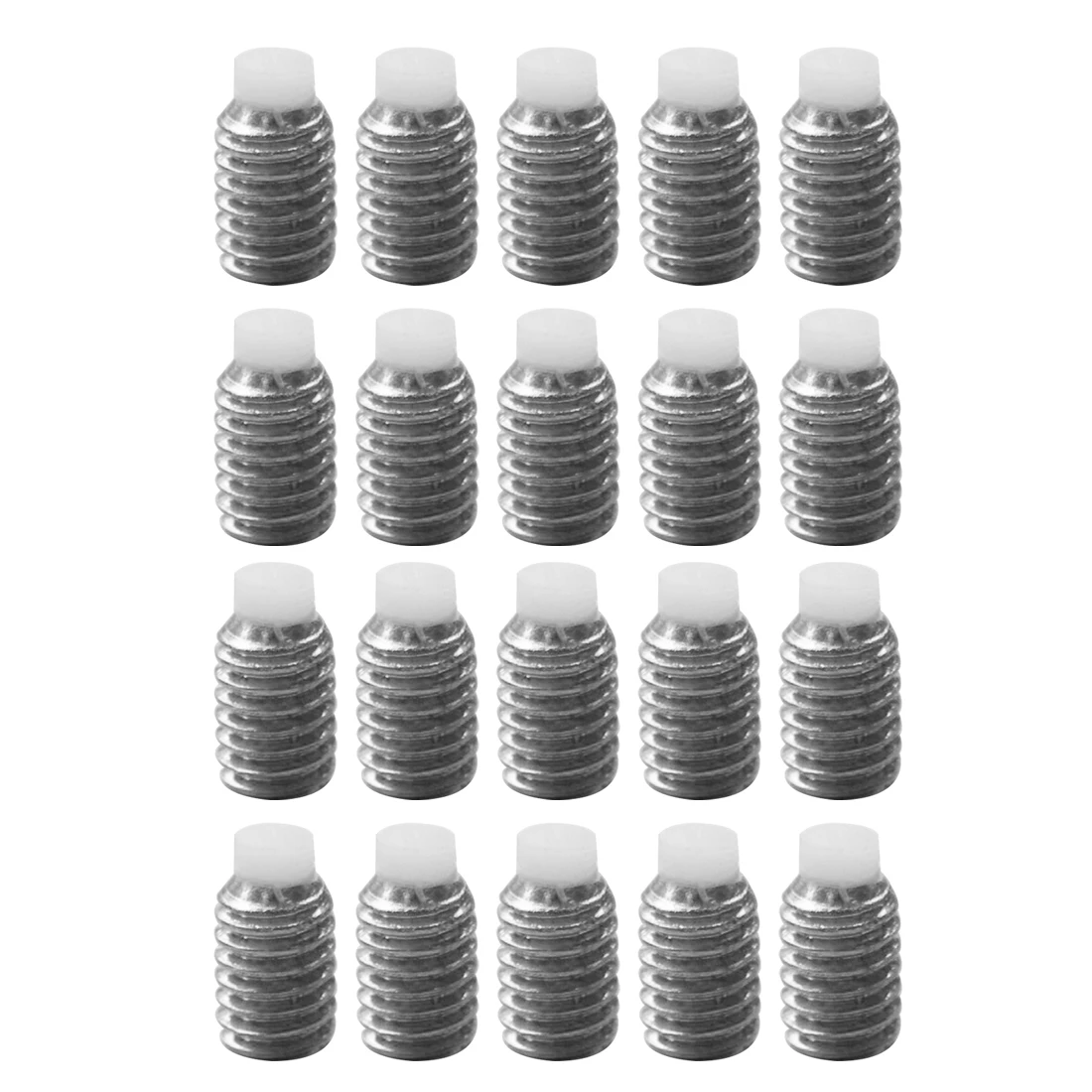 

10Pcs M5 Polyacetal Non-slip Rubber Head Stop Screw Stainless Steel Allen Headless Hexa Socket Bolts Buffering M5*8 Screws Set