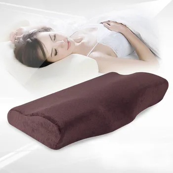 

1PC Ergonomic Design Sleeping Pillow Memory Foam Avoid Pain Reduce Fatigue Slow Rebound Soft Healthy Sleep Pillow Velvet Fabric