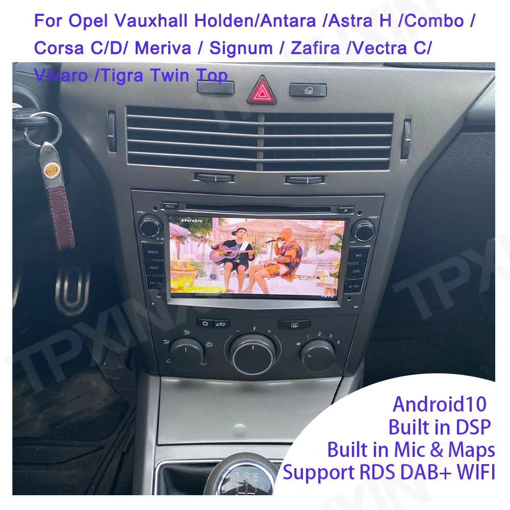 Автомобильный GPS-навигатор плеер на Android 10 без DVD 2 Гб ОЗУ 32 ПЗУ для opel Vauxhall Astra H G J