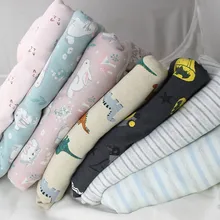 Хлопчатобумажная трикотажная ткань с принтом из мультфильма для малышей, хлопчатобумажный трикотаж, плотная ткань для самостоятельного изготовления детской одежды, 50*170 см