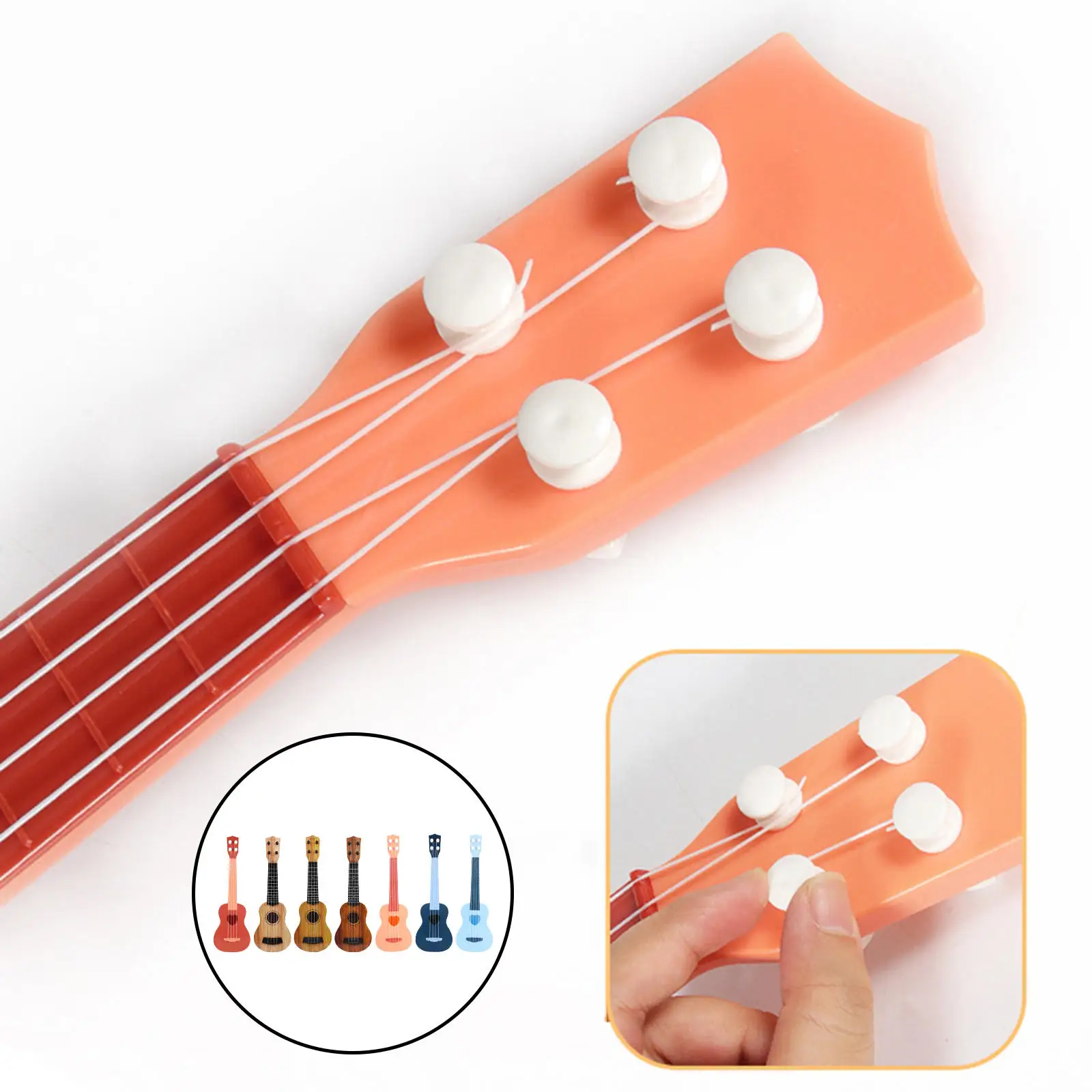 JQ_ KQ_ Classic Mini Four Strings Ukulele Guitar Musical Instrument Kids Toy F 