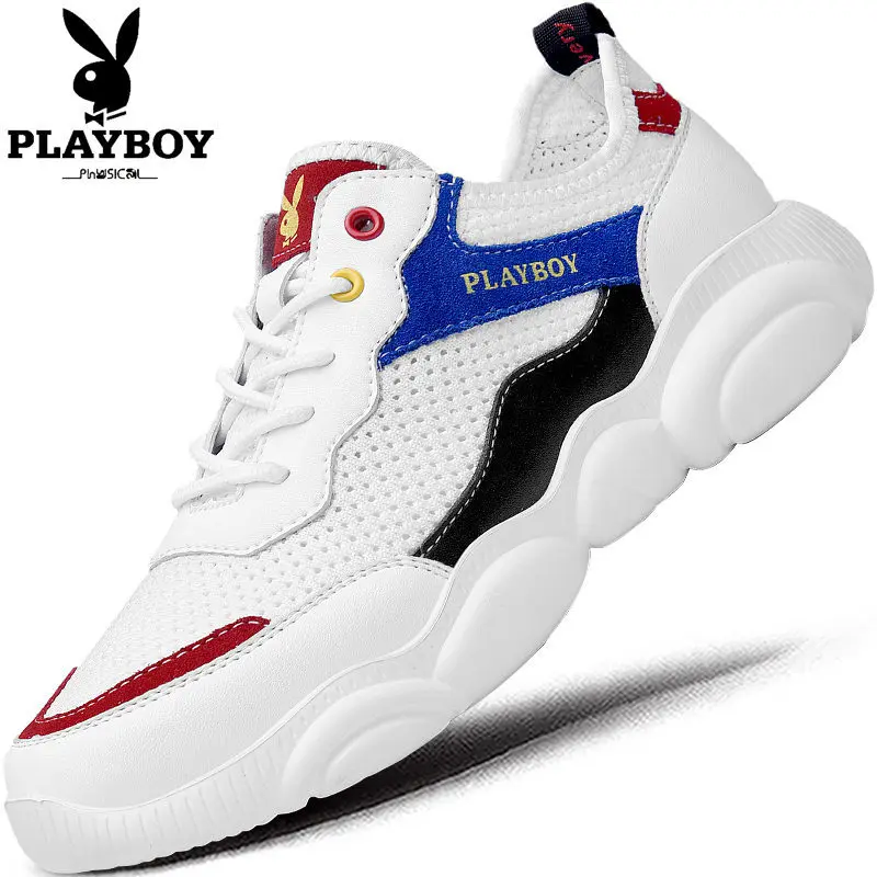 

PLAYBOY MEN'S SHOES Summer Breathable Shoe Bear Online Celebrity Sports Footwear Men's Trendy Shoes 2019 New Style Versatile