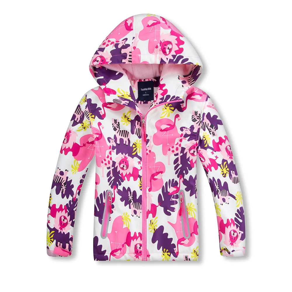 

TOP & Amp; SKY Kids Spring And Autumn Big Boy Korean-style Girls Padded Cotton Clothes Uniform Cartoon Chemical Fiber High Colla