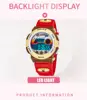 OHSEN Kids Sport Watches 50M Waterproof Red Cartoon Digital Wristwatch Stopwatch Electronic LED Children Watch For Boys Girls 4