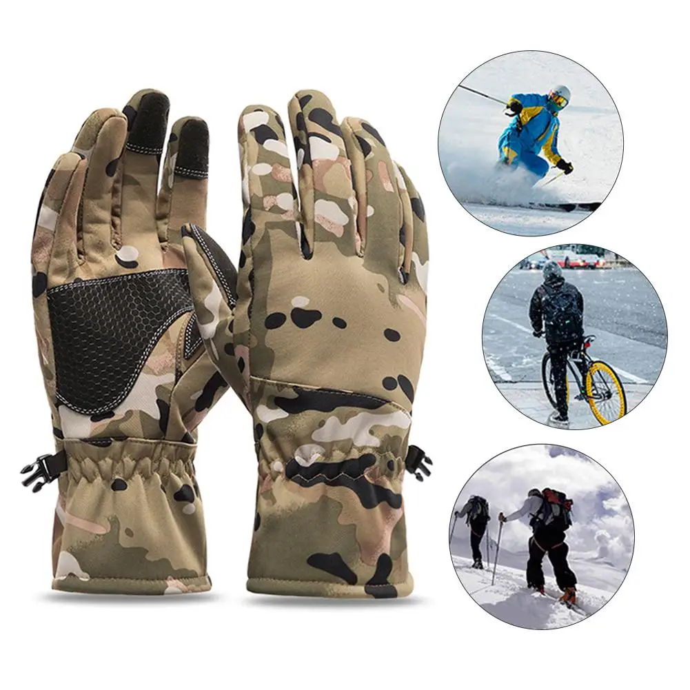 Warm Ski Gloves For Men WomenTouchscreen Winter Outdoor Sports Riding Windproof Thickening Snowboard Ski Thermal Gloves