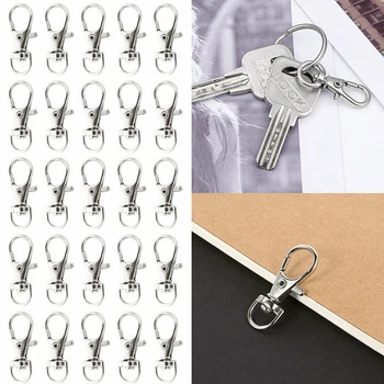 

30pcs Metal alloy Swivel Lanyard Trigger Clips Snap Hook Paracord Lobster Claw Clasp Key Chain Ring Outdoor Backpack Bag Parts