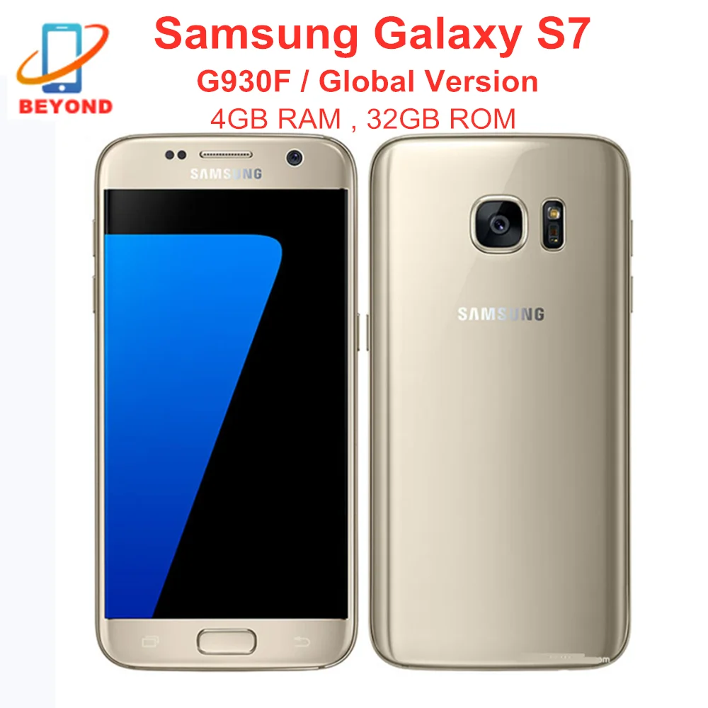 Оригинальный телефон Samsung Galaxy S7 G930F LTE Android восемь ядер 5 1-дюймовый экран 12 Мп 4 ГБ