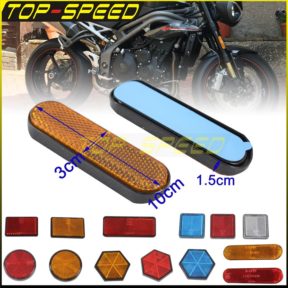 Motorcycle Front Fork Safety Reflector Sticker 100mm Warning Tape Reflective Decals 2pcs Yellow/Red Reflectors for Harley Honda