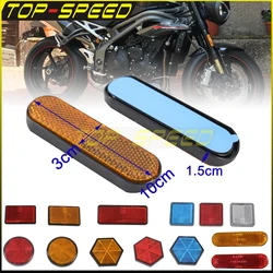 Motorcycle Front Fork Safety Reflector Sticker 100mm Warning Tape Reflective Decals 2pcs Yellow/Red Reflectors for Harley Honda
