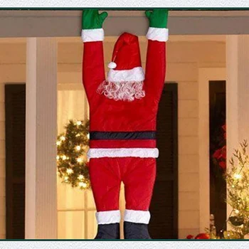

Super Large Santa Claus Velvet Decoration Clothes Ornaments Gifts Holiday Gifts Hanging on the Door Wall