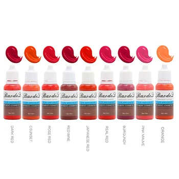 

Tattoo Ink Set 9PCS Microblading Permanent Makeup 15ml Cosmetic Pigments 23 Colors Tattoo Ink for Eyebrow Body Makeup supplies