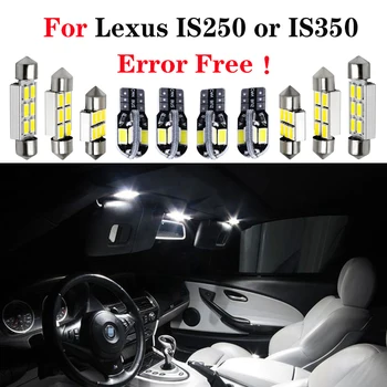

Fit For Lexus IS250 or IS350 or IS-F 2006-2012 White Led Light Bulbs Interior Package Kits For Map Dome Step Courtesy Trunk Lamp