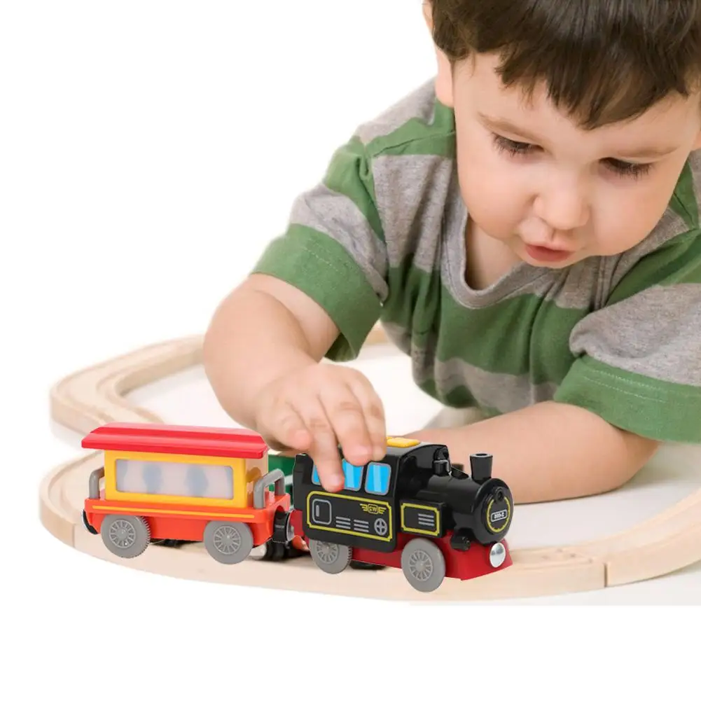 Железнодорожный локомотив электрический маленький поезд с магнитным приводом