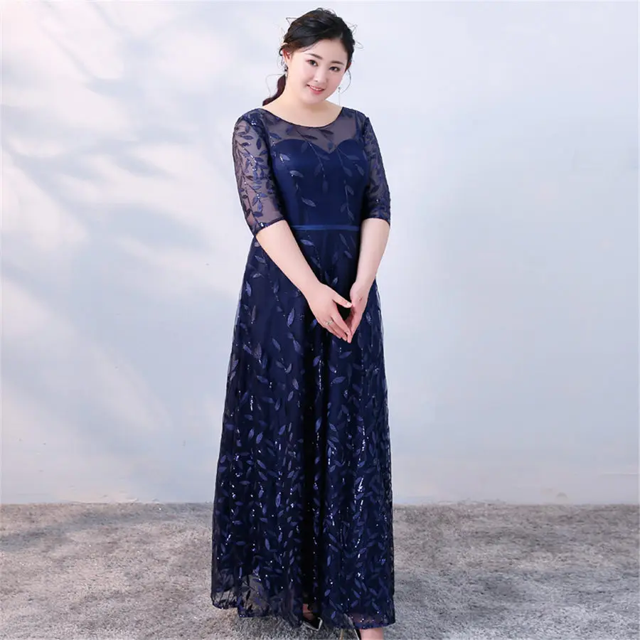 Вечерние платья с пайетками, рукав до локтя, Robe De Soiree T338, длина до пола, женские вечерние платья размера плюс, вечерние платья с вышивкой