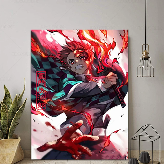 Demon Slayer Poster Unframed Anime Canvas Prints Tanjiro Kamado