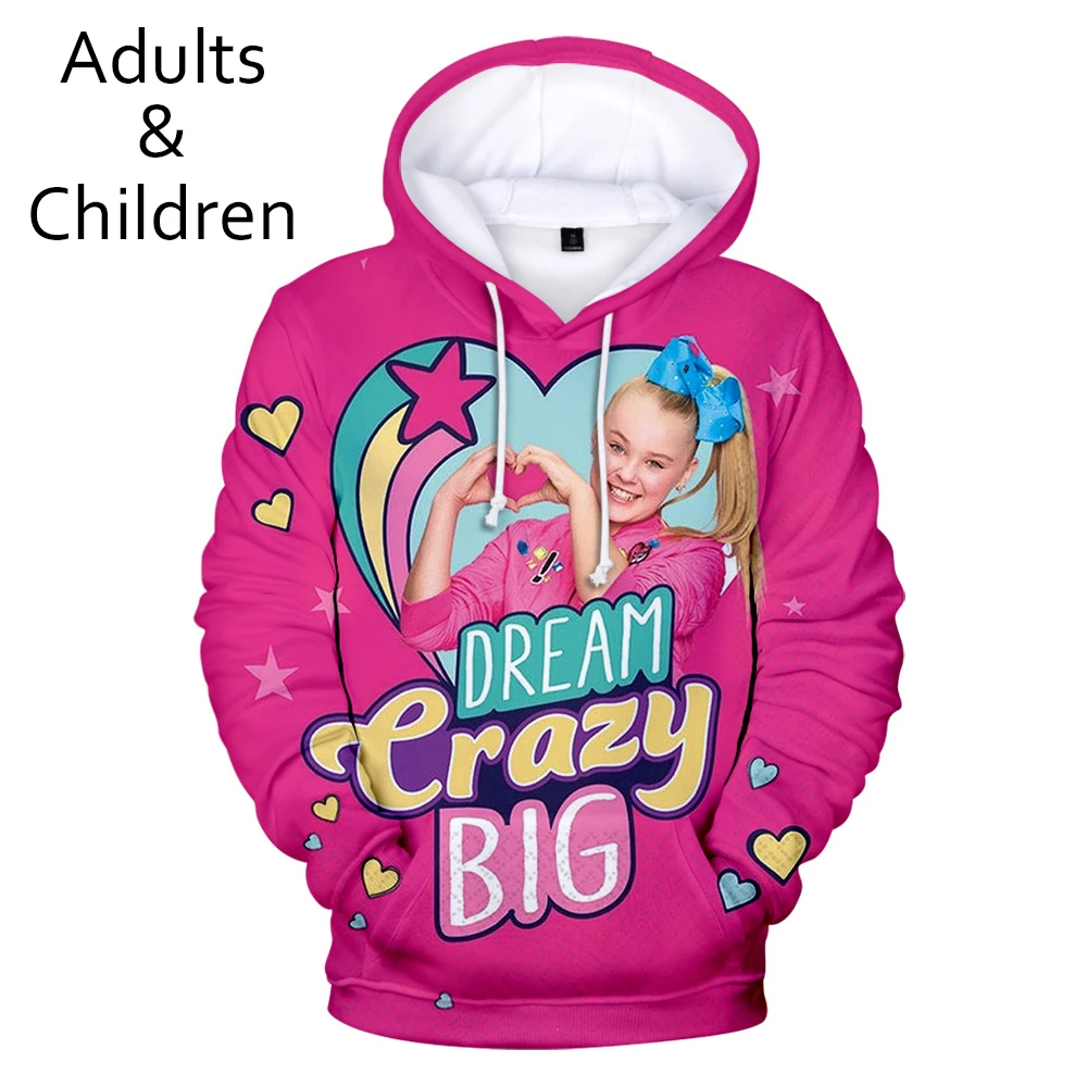 Толстовка JOJO SIWA 3D худи для мальчиков и девочек осенние детские топы в стиле