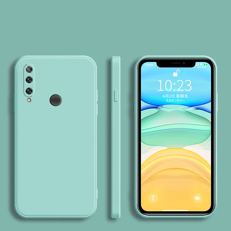 Stylish Silicone Square Frame Phone Case - Full Protection Soft Cover