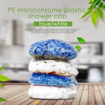 

Disposable Shower Cap Hotel One-Off Elastic Shower Bathing Cap Bouffant Hats for Shower Clear Hair Salon Bathroom Products