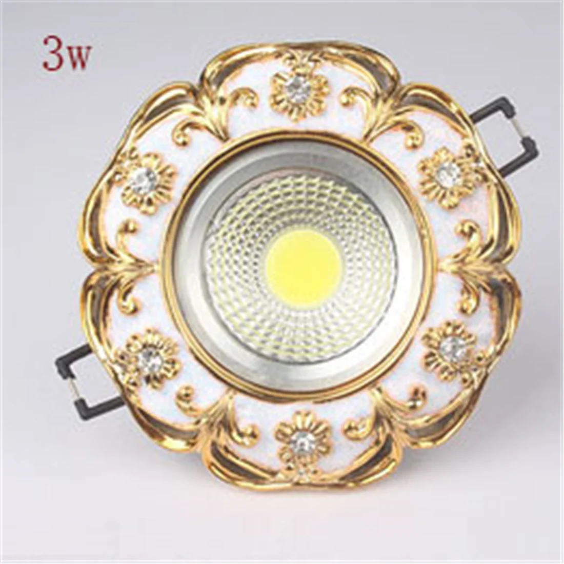 wickes downlights Nordic Luxury Gold White Inlaid Crystal Resin Led Downlight 3W 5W 220V 8Cm Hole Corridor Bathroom Restaurant Spot Recessed Lamp shallow downlights LED Downlights