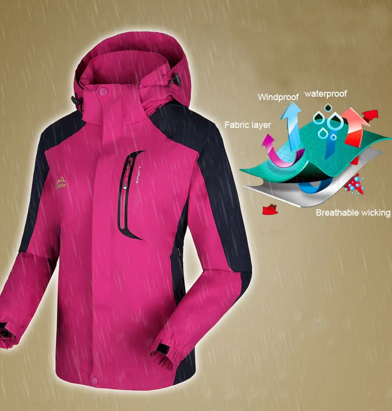 Зимняя Лыжная куртка для мужчин и женщин, теплая водонепроницаемая ветрозащитная дышащая куртка для катания на лыжах и сноуборде, куртка для альпинизма и пешего туризма