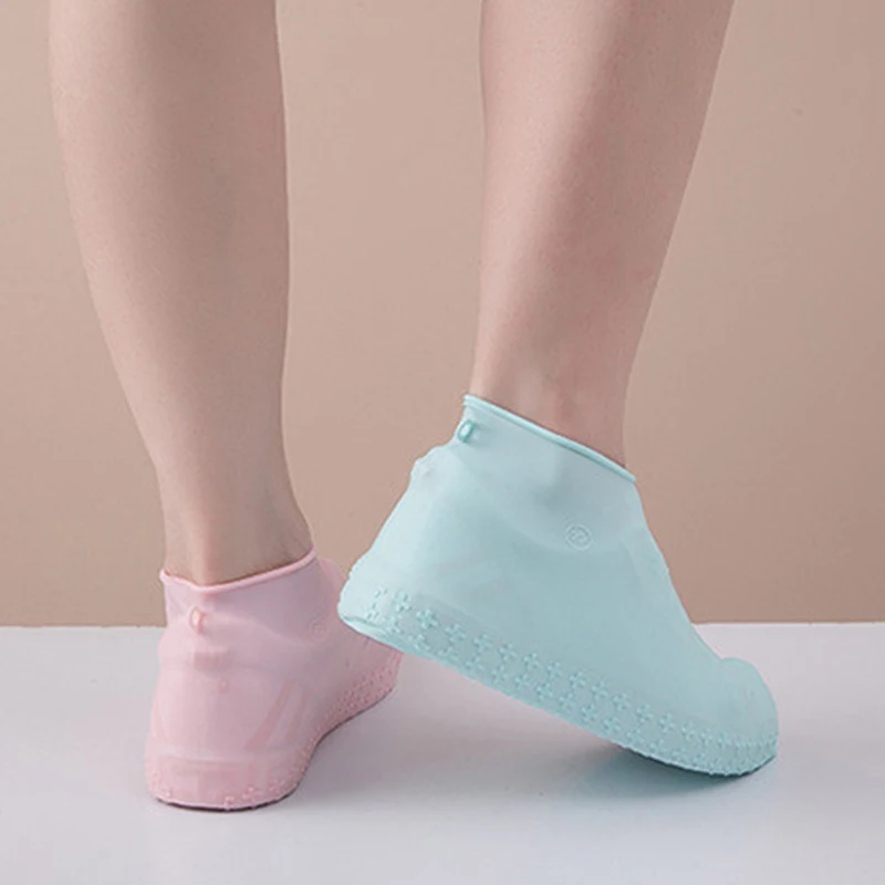 Новое поступление многоразовые силиконовые чехлы для обуви на открытом воздухе Нескользящие водонепроницаемые толстые дождевые Бахилы для обуви защитные аксессуары для обуви