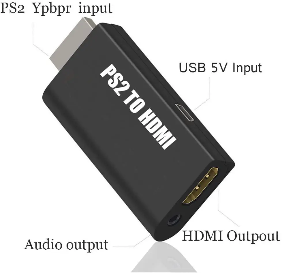 Audio Video Converter Adapter 480i/480p/576i with 3.5mm Output for PS2 to HDMI-compatible All Display Modes | Электроника