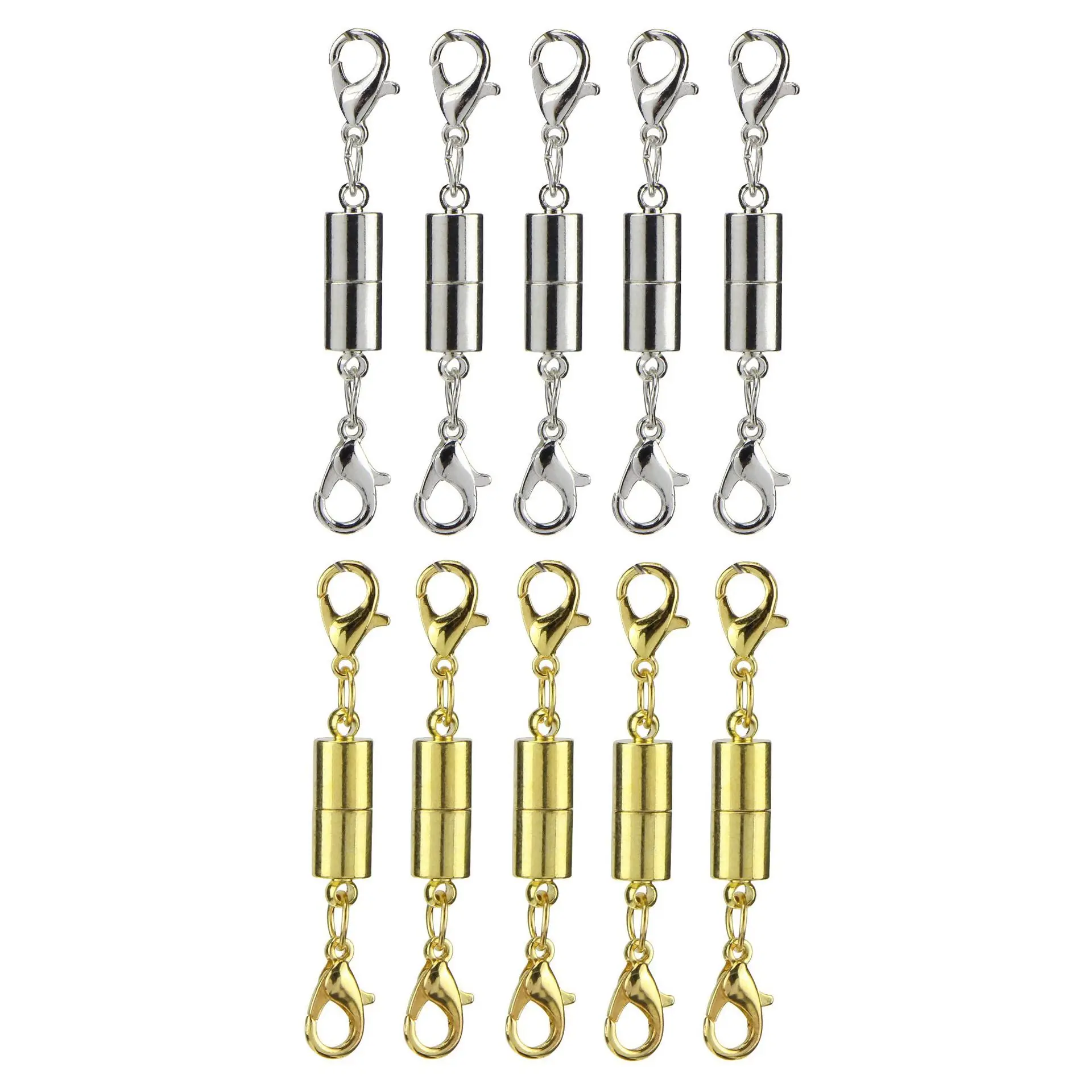 

5 sets of round magnetic clasps, used to make bracelets, necklaces, DIY jewelry accessories used to make leather bracelets