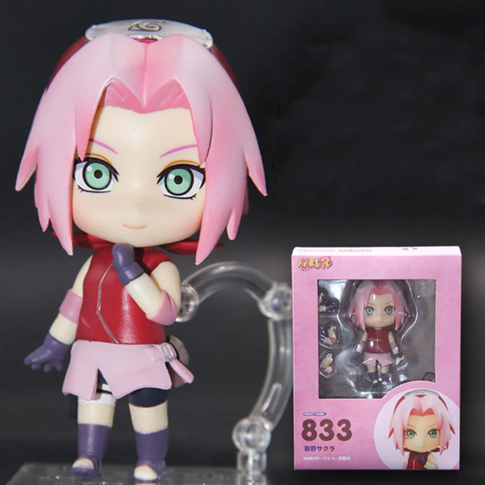 Naurto Haruno Sakura #833 Anime Girl Figures Shippuden Model Cute Toys Action Figma Japanese Cartoon Naruto Collection Figurine