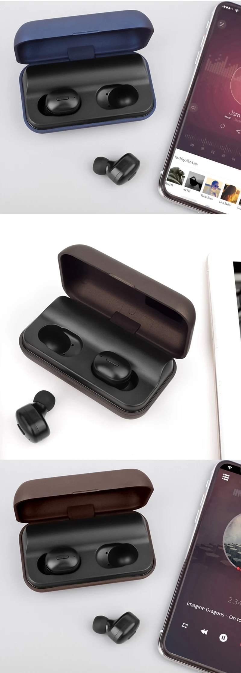 Bluetooth наушники TWS T1 профессиональная гарнитура 5,0 беспроводные наушники 3D стерео громкой связи с микрофоном наушники Водонепроницаемая зарядная коробка