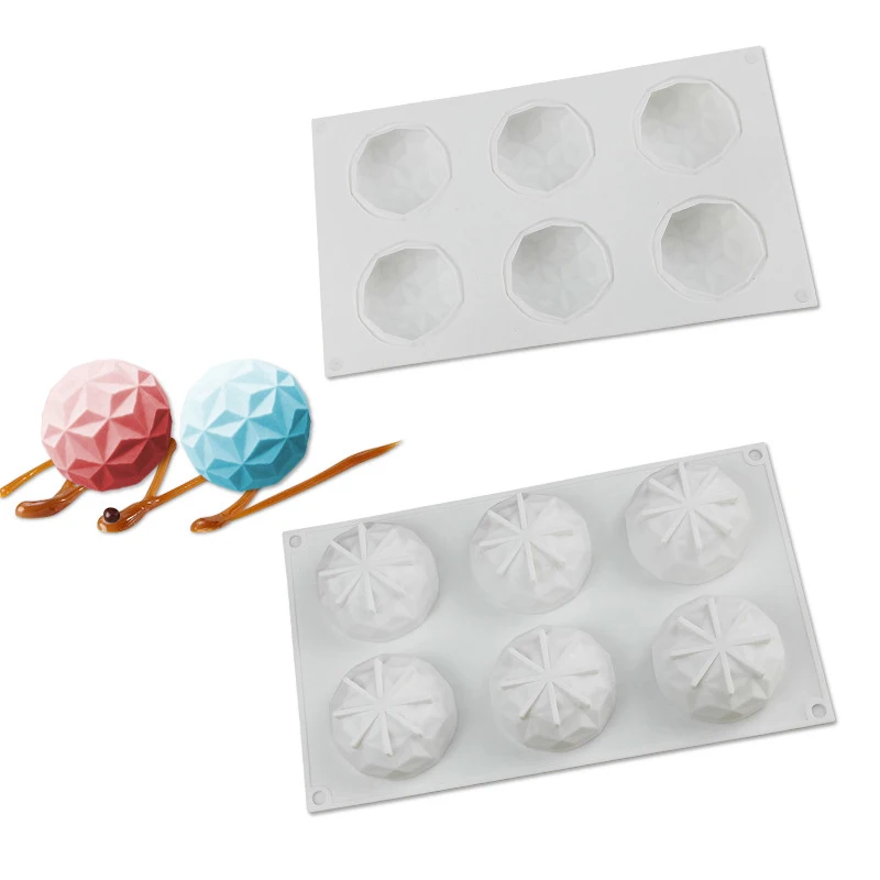 

Silicone Cake Mold 3D French 6 Delicate Diamond Baking Decoration Pastry Tools Kitchen MYDING