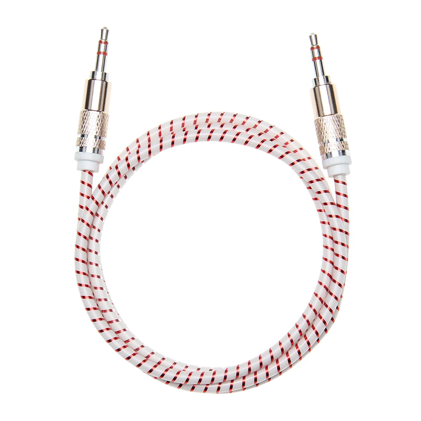 Colorful Jack 3 5mm Audio Cable Candy Car AUX Cable Headphone Extension Code for Phone Car Headset Speaker 50pcs lot