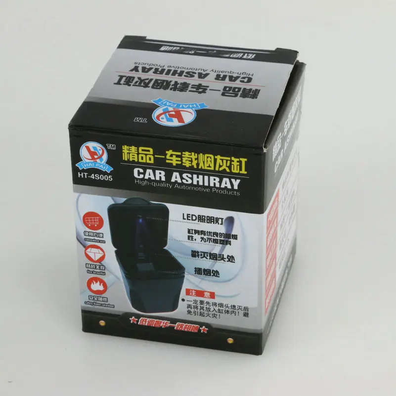 Стиль Автомобильная Пепельница автомобильная смонтированная пепельница с светодиодный подсветкой высокого zu ran liao HT-4S005 автомобильные принадлежности