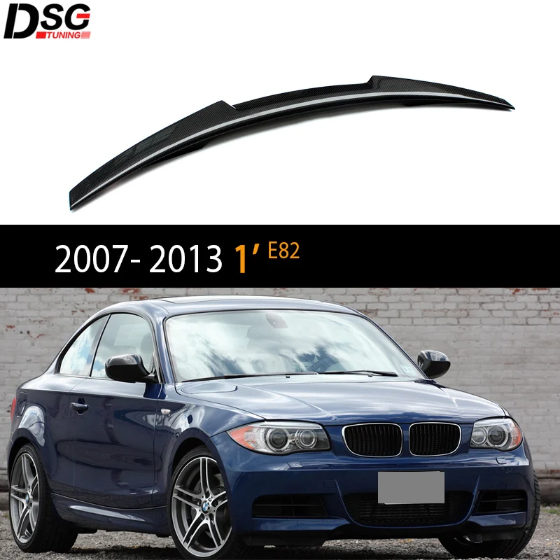 E82 Carbon CF Rear Deck Lid Trunk Spoiler Wing for BMW 1 Series Coupe 2006 - 2012 & 1M