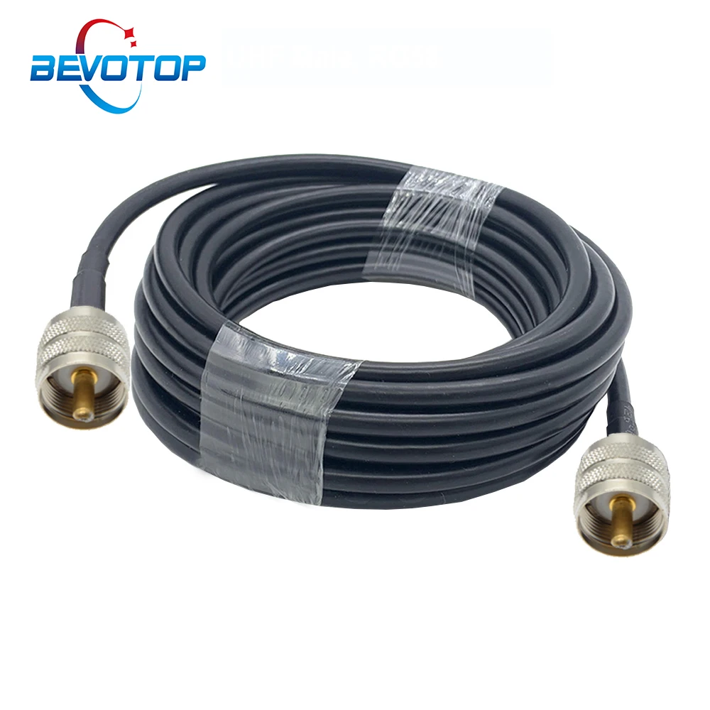 Bevotop Cabo de Extensão Lmr240 Uhf Macho para Uhf Conector Coaxial de Adaptador rf Cabo 50ohm 504