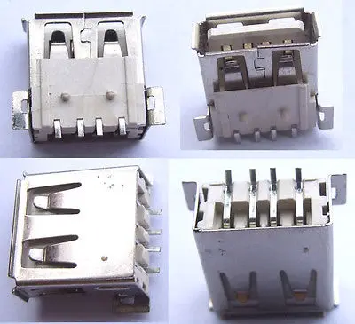 

DHL/EMS 1000 PCS SMT SMD USB-A Female Horizontal Socket Printed Circuit Board Connector-A8