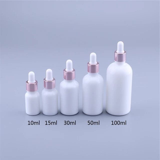 15 ml Botella para Aceite Esencial Paquete de 4 piezas Vidrio color ámbar  con inserto gotero y tapa - Florium Aromatherapy